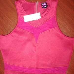 Pink Sleeveless Crop Top